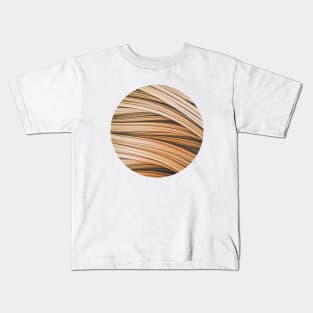 Shades of Beige Abstract Art Strands Kids T-Shirt